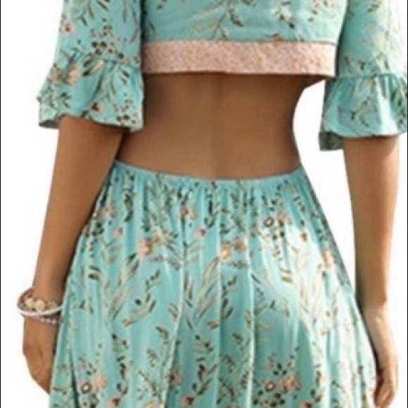 Aluna Levi Dresses Nwt Bestsellerprint Mint Green Boho Dress Poshmark